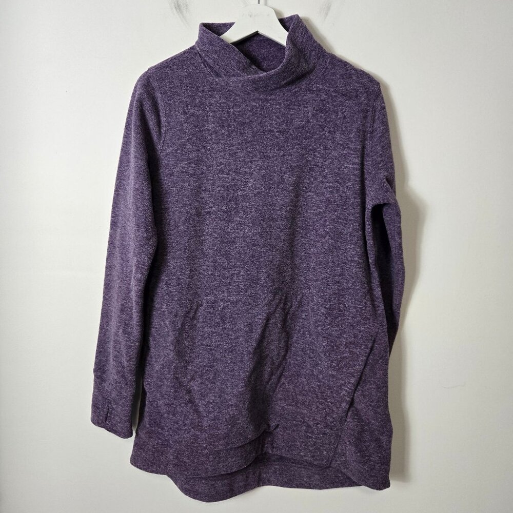 Duluth Trading Women's Size M Frost Lake Fleece Tunic Sweater Pullover Purple